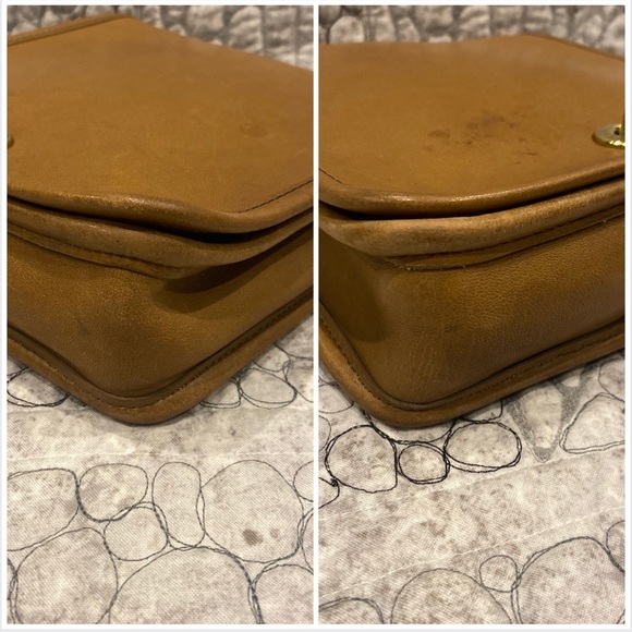 Vintage Coach Putty compact pouch crossbody purse 9620 - Picture 9 of 11